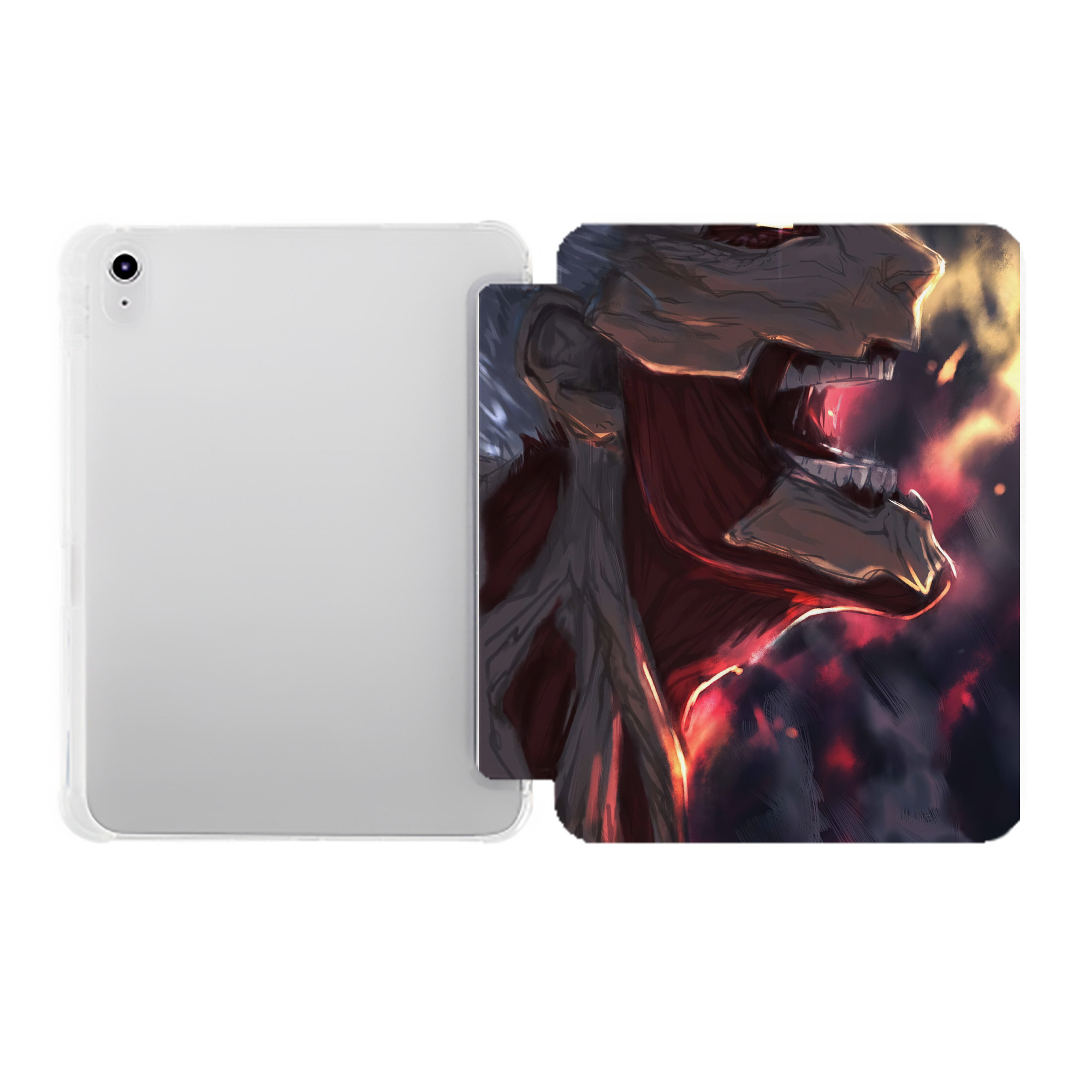 （画像用） 進撃の巨人 Attack on Titan IPad ケース ペン収納付き 三つ折りスタンド PUレザー×シリコン 対応機種9.5/10.5/10.9インチ